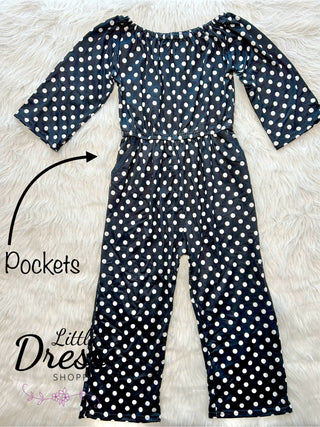 Black and White Polka Dot Jumper