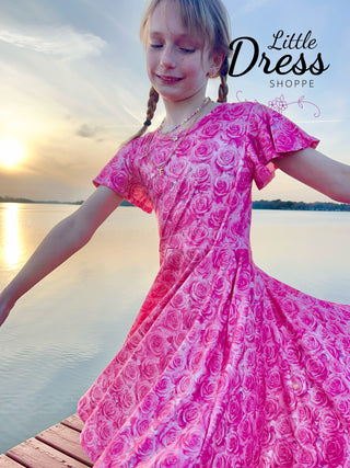 Rose twirly Dress