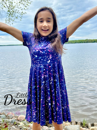 Navy blue stars dress