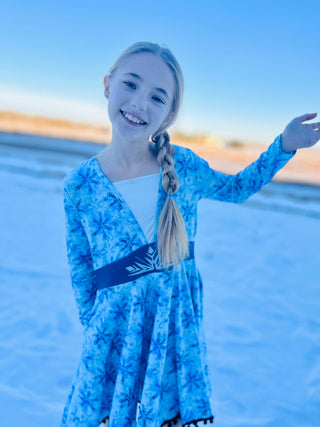 Snow Princess Twirly Dress with Pockets