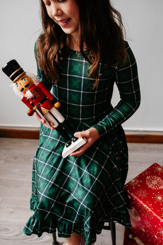 long sleeve green plaid dress Just One Wish Emerald Green Plaid Dress, Large - The Mint Julep Boutique