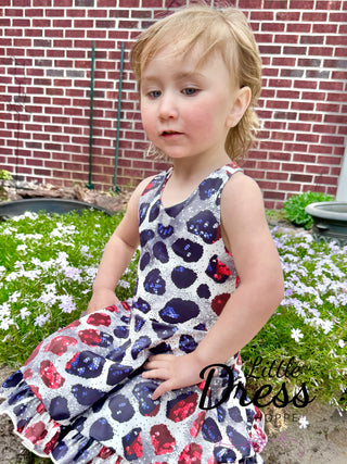 4th of July Leopard Yoga Dress