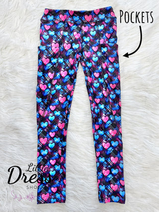 Neon Pink and Blue leggings