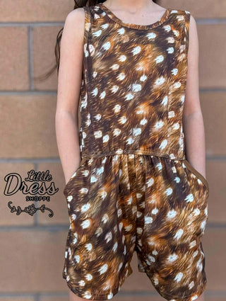 Deer Print Romper