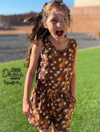 Deer Print Romper