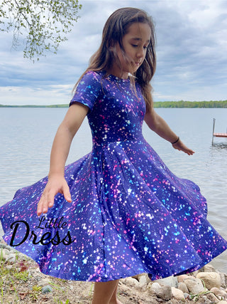 Navy blue stars dress