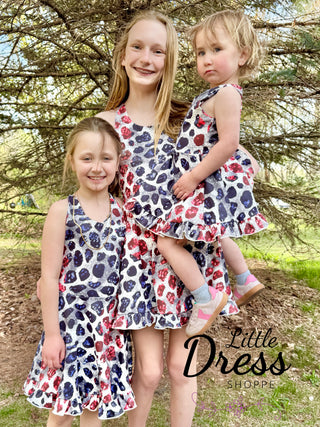 4th of July Leopard Yoga Dress