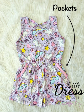 Rainbow Unicorn Romper