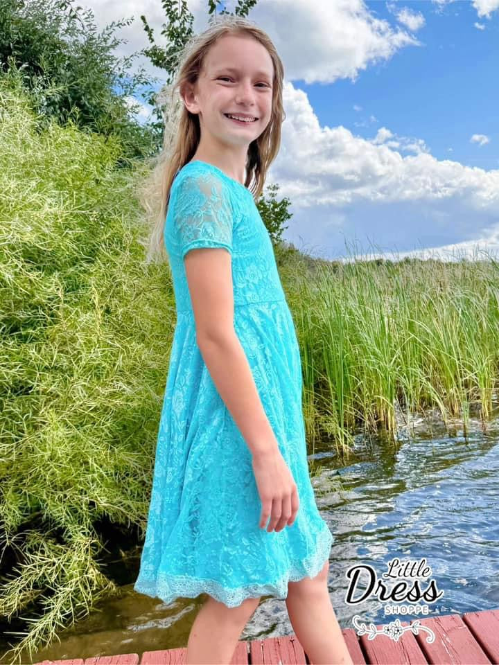 teal lace dress New! Teal Lace Dress 18