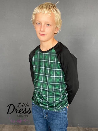 Long Sleeve Green Plaid Christmas Shirt, Matching Shirt to the Green P Little Dress SHOPPE Long Sleeve Green Plaid Christmas Shirt, Matching Shirt to the Green P Little Dress SHOPPE