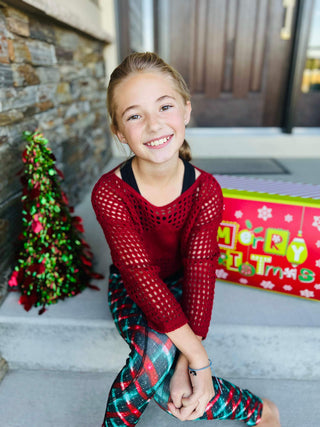 Holiday plaid leggings