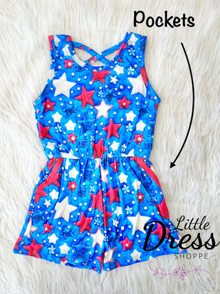 NEW 4th of July Star Romper