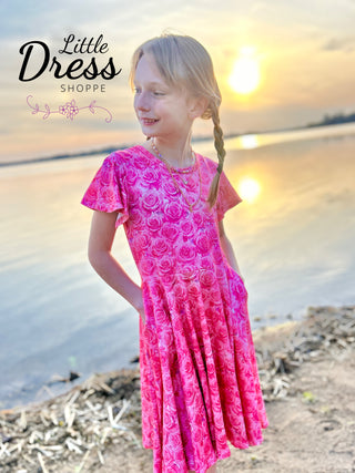 Rose twirly Dress