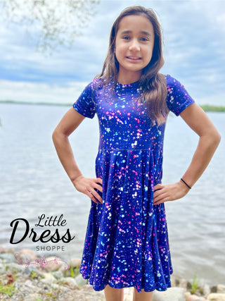 Navy blue stars dress