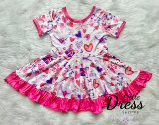 Valentines Day Love Twirly Dress