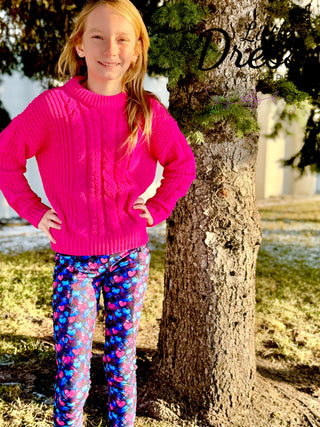 Neon Pink and Blue leggings