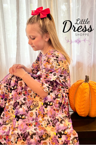 Mouse friends twirly Halloween dress