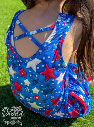 NEW 4th of July Star Romper