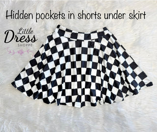Black and White Checker Skort