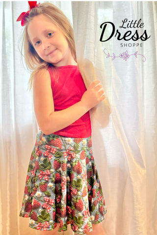 Strawberry Twirly Skort