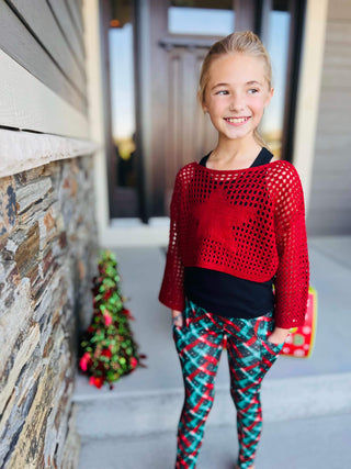 Holiday plaid leggings