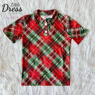Matching Plaid Christmas Set, Shirt, Dress and Skirted Leggings