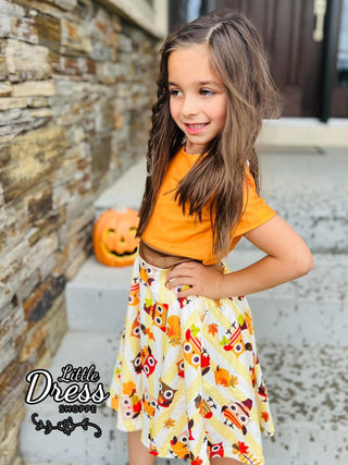 Fall Owl Twirly Dress