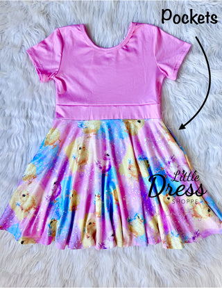 Easter Chicks Twirly Dress