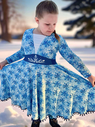 Snow Princess Twirly Dress with Pockets