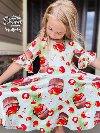 Fall Apple Twirly Dress