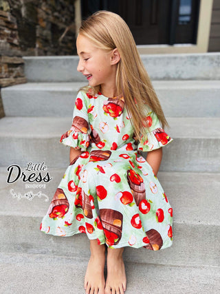 Fall Apple Twirly Dress