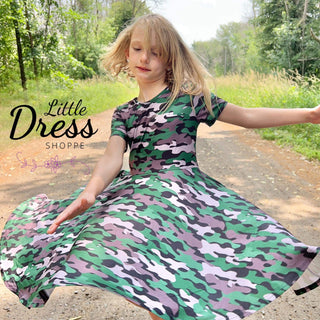 Camouflage Twirly Dress