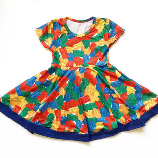 Building brick themed dress