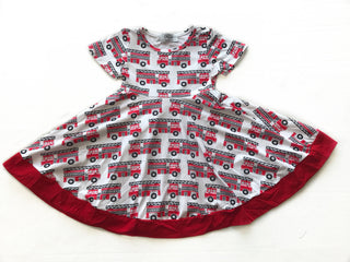 Firetruck Twirly Dress