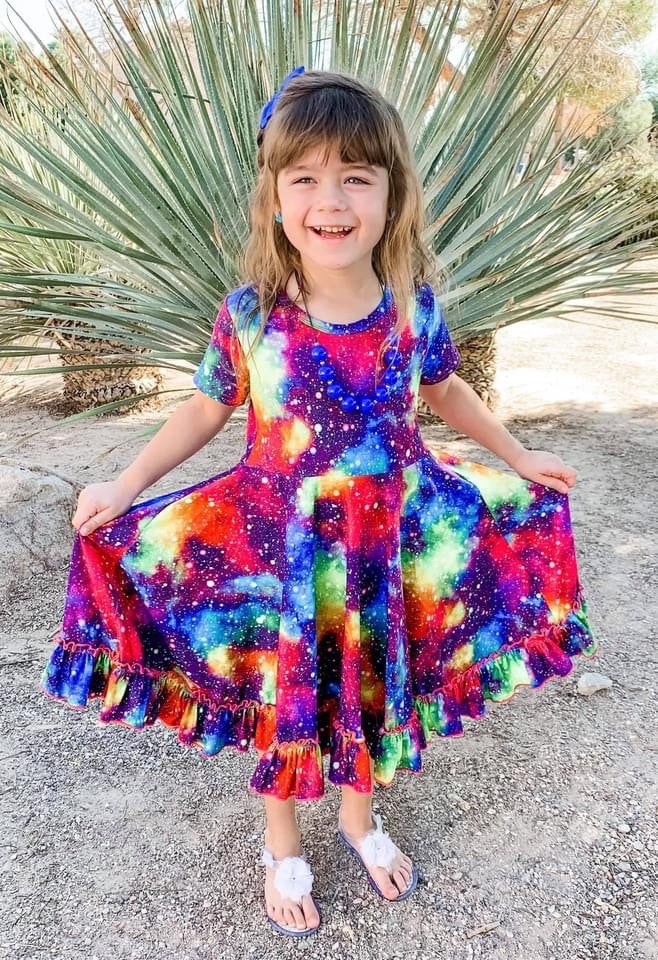 Galaxy dress for outlet kids