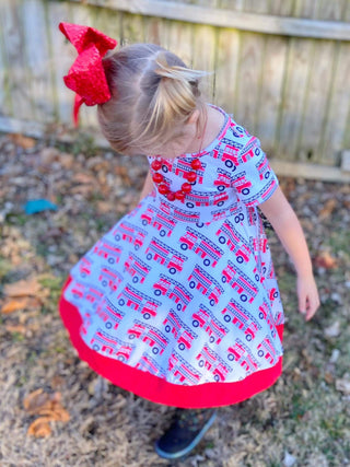 Firetruck Twirly Dress