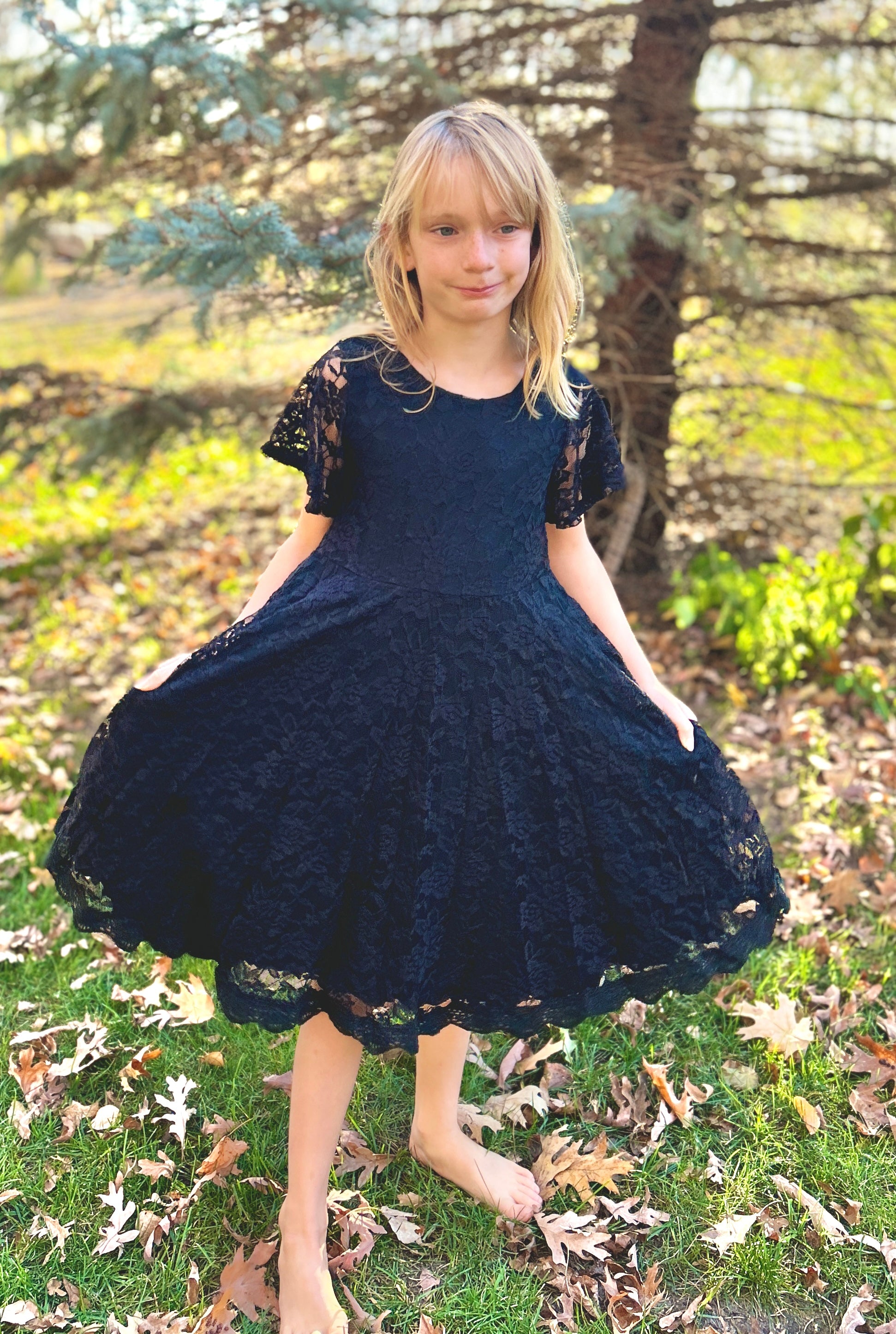 Black Lace Twirly Fancy Dress 2 Black Lace Twirly Fancy Dress 2