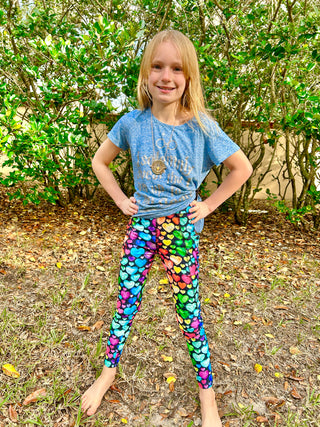 Rainbow Heart Leggings