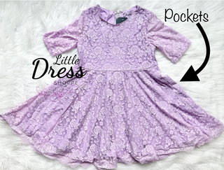 Lavender lace twirly dress