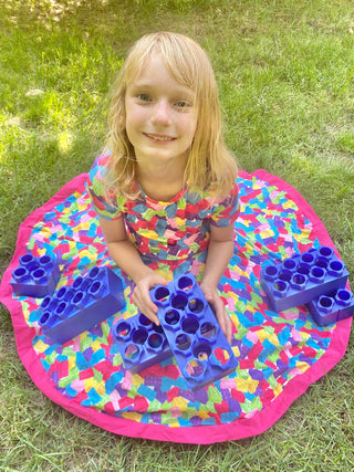 Building brick themed dress