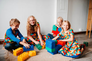 Building brick themed dress