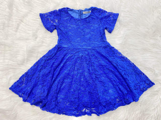 Royal Blue Lace Fancy Twirly Dress