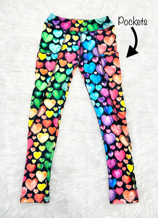 Rainbow Heart Leggings